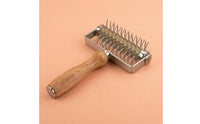 Pizza Dough Perforator Roller Pointed Pins Pizza Dough Docker Kitchen Tool Stainless Steel Cooking Utensil Wooden Handle