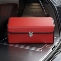 Car Trunk Organizer with Lid Foldable Car Storage Box Collapsible for Cargo Area