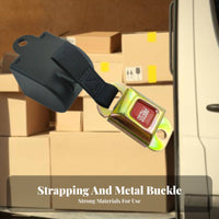 Retractable Pallet Strap Push Button Release Self-Locking Fastening Strap Reusable Automatic Cargo Binder for Truck Drivers, Tradesmen, Factory