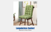 Student Chair Cushion, Thick Office Seat Pad with Integrated Backrest, Soft Polyester, Car, Home, Multi-Color