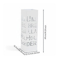 Space Saving Letter Cutout Umbrella Stand Long-Lasting Metal Umbrella Holder Easy to Clean Stable Wobblesteady Base for Hotels, Offices, Entrance, Lobby, Reception Area