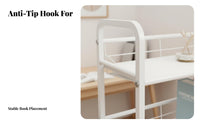 Stable Structure Multi-Tier Bookshelf Multifunctional Floor Standing Book Rack Large Capacity Simple Book Storage Shelf Space Saving for from Ice Workers, Apartment Dwellers, Study Room, Bedroom, Entryway, Bathroom