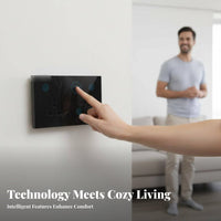 Universal Automated Wall Panel Timer Function Smart Switch Combo No Hub Required Touch Wall Panel with Outlet for Homeowners, Home, Bedroom, Hotel
