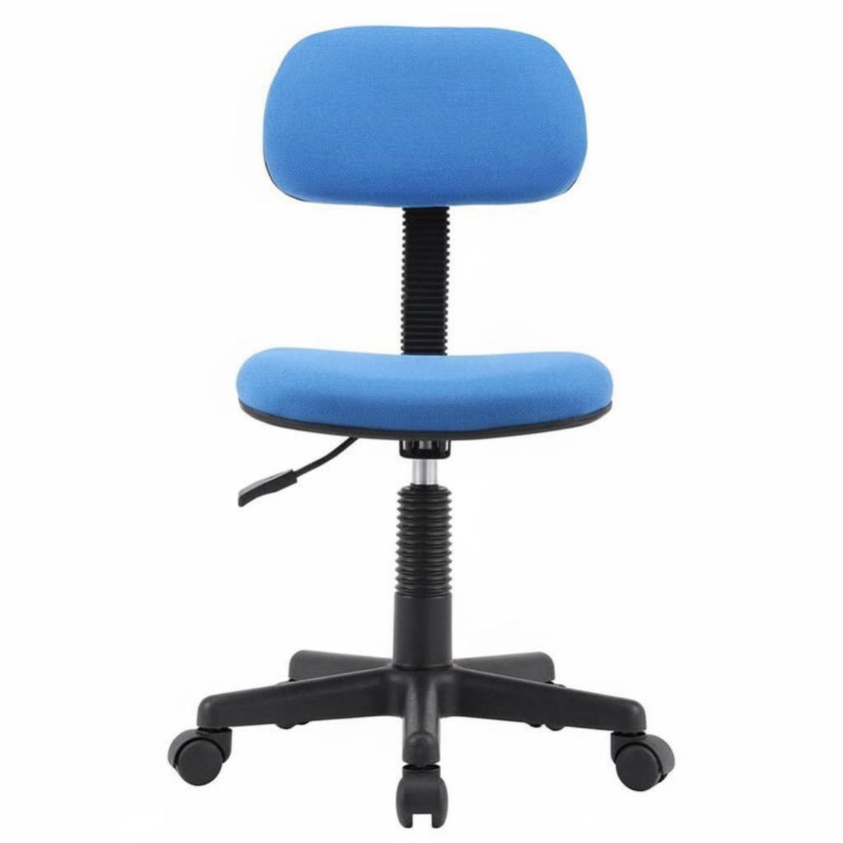 Space-Saving Design Armless Low-Back Task Chair Adjustable Height Desk Seat Ergonomic Office Furniture 360-Degree Swivel for Students, Adults, Teenagers, Small Areas, Study Room, Bedroom