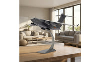 1/100 Aircraft Model with Stand Cast Metal Plane Model with Base Detailed for Study Room