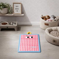 Rectangular Cooling Mat Stitched Cat Cooling Mat Checkered Pet Sleeping Pad