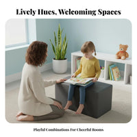 Multi-Functional Combinable Block Stool Modern Design Public Seating High-Density Foam Modular Bench Sturdy Construction for School Administrators, Interior Designers, Lounge Area, Office, Waiting Room, Hallway