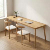 Long Rectangular Desk Thickened Board Wood Writing Desk Sturdy Long Study Table