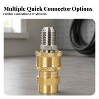 M14 X 1.5 Thread Quick-Connect Adapter Knurled Grip Foam Cannon Adapter Brass-Colored Pressure Washer Fitting Metal