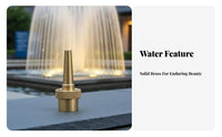 Long-Lasting Brass Fountain Nozzle Adjustable Fountain Nozzle Heavy Duty for DIY Enthusiasts, Outdoor, Garden
