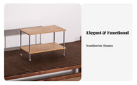 Multi-Level Shelving Unit Stylish Design Multi-Level Display Rack Space-Saving