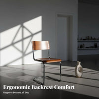 halfwayvintage Modern design S-Shaped Chair Ergonomic contour Indoor Seating Minimalist Aesthetic Space-Saving for Design aficionados, Apartment Dwellers, Dining Room, Office, Kitchen, Bedroom