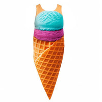 Funny Ice Cream Cone Costume Sleeveless Ice Cream Cone Adult Costume Lightweight Apparel Sweet for Stage Performances
