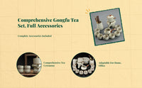 Semi-Automatic Gongfu Porcelain Tea Set, Rotating Brewer