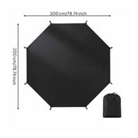 Pyramid Tent Footprint Wear-Resistant Heavy Duty Oxford Ground Mat Foldable Waterproof Ground Sheet for Campers, Backpackers