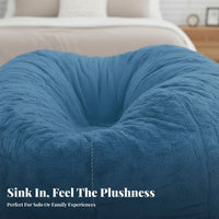 Oversized Cushiony Floor Seat Cover Cushiony Texture Giant Cushiony Floor Seat Cover Snug Soft Seating for Grown-Ups, Families