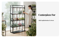 Large Capacity Multi-Tier Florist Rack Space-Saving Tiered Flower Container Holder Stable and Sturdy Frame Storage Fixture Easy Assembly for Wedding Planners, Shop Owners, Homeowners, Balcony, Patio, Living Room