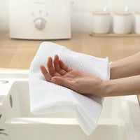 Highly Absorbent Microfibre Cloth Pack of 5, White Dish Cloths for Kitchen, Reusable Microfiber for Dishes and Cookware Drying