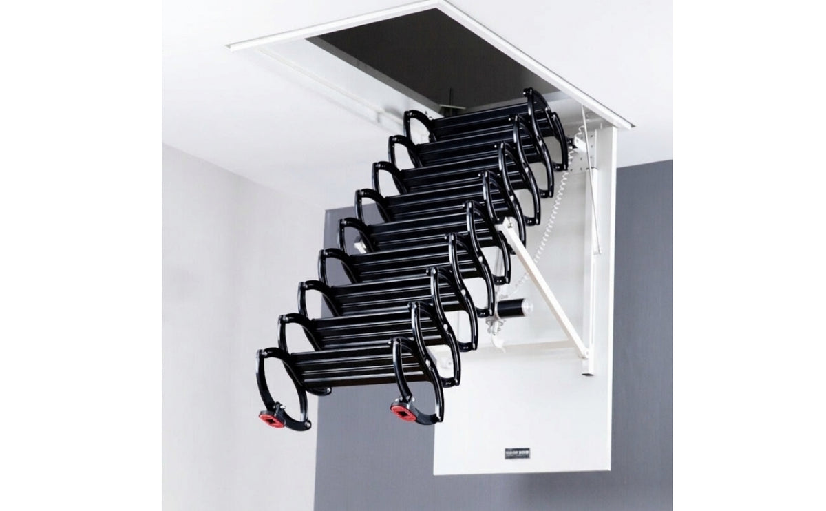 Telescopic Loft Staircase Foldable Electric Attic Stairs Space-Saving Retractable Attic Ladder for Homeowners, Home Renovation