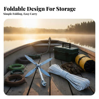 Lotus Anchor Foldable Carbon Steel Boat Anchor Boating Equipment Lightweight High Strength for Kayakers, Fishing, Paddleboarding