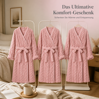 Women's Coral Fleece Robe Winter Warm Thickened Flannel Loungewear
