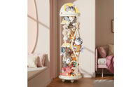 Stuffed Animal Storage Tube with Wheels Clear Toy Organizer with Double Zipper Transparent Stuffed Animal Storage Tube for Young Children, Playroom
