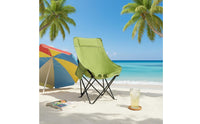 Easy Setup High Back Camping Chair Ergonomic Design High Back Folding Chair Stable Structure Breathable Material for Artists, Fishermen, Fishing, Backyard