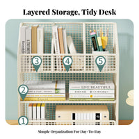 Multitier Book Rack Large Capacity Multi-Tier Book Rack Easy Assembly