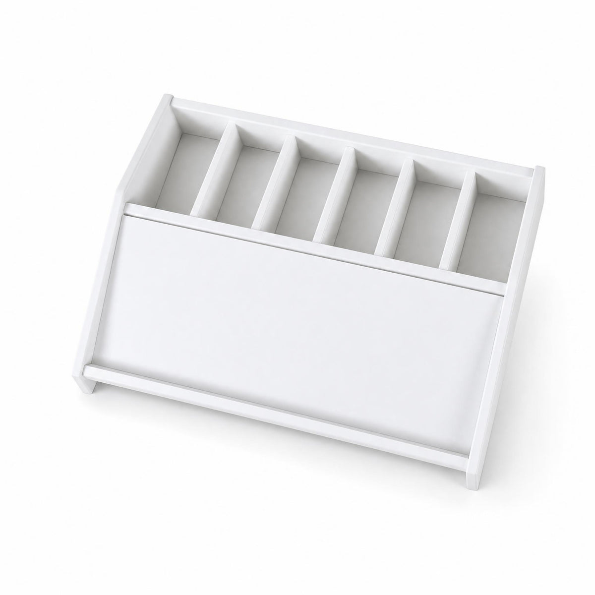 Slanted Dividers Belt Rack Individual Slots Belt Organizer Open-Top Tie Rack Low Front Panel