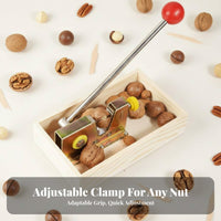 Labor-Saving Manual Walnut Sheller Easy to Use Macadamia Nut Opener Keeps Shelled Edibles Intact for Seniors