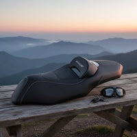 One-Piece Seat with Backrest Direct-Fit for Motorcyclists