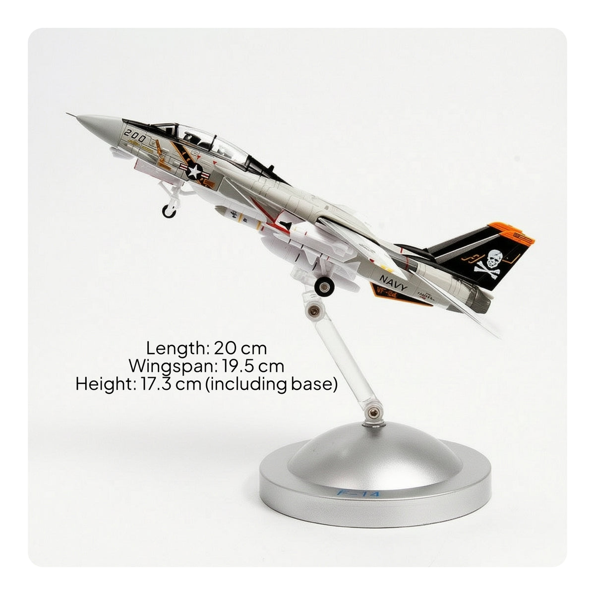 Diecast F-14 Tomcat Model Alloy F-14 Fighter Jet Model Collectible Precision for Collectors