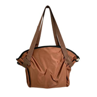 Shoulder Bag with Strapping Straps Large Capacity Slouchy Tote Bag Packable Smooth for Travelers, Travel, Camping