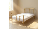 1:12 Scale Bed Metal Dollhouse Bed with Mattress Furniture for Diorama