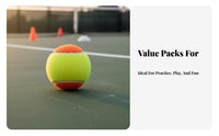 Lowered Speed & Rebound Transition Tennis Ball Staged Training Kids Tennis Ball Bright Colors for Young People, Beginners, Backyard Play