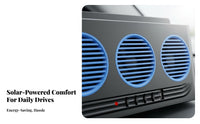 Warning Strobe Light Solar Powered Car Fan Deodorization Solar Powered Vehicle Ventilator Energy Saving for Smokers, Pet Owners, Parking