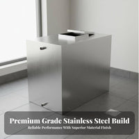 Stainless Metal Water Tank Household Water Reservoir Sturdy for Homeowners, DIY Enthusiasts, Washroom, Utility Room, Basement