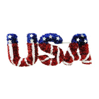Shiny Patriotic Tinsel Decoration Glitter Patriotic Tinsel Garland Easy to Hang Red White Blue Twist Garland Flexible Wire for Independence Day