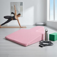 Soft Cushioned Surface Pilates Angled Cushion Contoured Mind-Body Practice Angled Pillow Cutout Section Fitness Gear Training for Home Workout