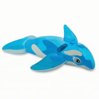 Marine Creature Pool Ride Translucent Inflatable Marine Creature Inflatable Floating Seat with Handles Fun for Children, Beach