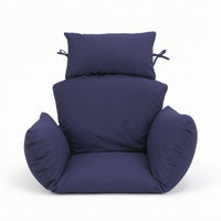 Padded Egg Chair Cushion with Headrest Soft Hanging Basket Chair Cushion Comfortable Ergonomic for Backyard