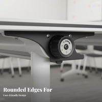 Folding Training Table Lockable Casters Folding Conference Table Space Saving Foldable Top Training Desk for Professionals, Event