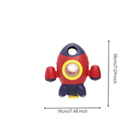 Side Nozzles Spacecraft Bath Toy Circular Window Rotating Spacecraft Toy 360-Degree Rotation for Children
