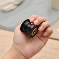Nylon Roller Wheel with Bearing Black Pulley Wheel with Bearing Smooth Grooved Roller Compact for Rowing Machine, Gym Equipment