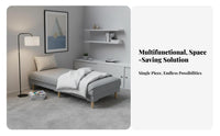 Space-Saving Bedside Splicing Daybed Two-in-onePurpose Design Chaise Lounge Multi-Use Bedroom Furniture Modern Minimalist Aesthetic for Small Apartment Dwellers, Interior Decorators, Living Room, Guestroom, By a Window, Entryway