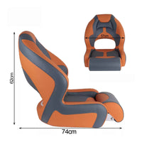 Padded Marine Seat with Cutout Rust-Resistant Boat Seat with Aluminum Hinges Long-Lasting Heavy Duty for Boaters, Anglers, Yachts
