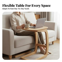Minimalist design C-Shaped Sofa Stand Movable C-Shaped Stand Space-Saving Design Side Table Stable Frame for Apartment Dwellers, Remote Workers, Living Room, Balcony, Small Spaces, Home Office