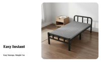 Foldable Slatted Bed Frame Space-Saving Fold-up Slatted Frame Sturdy Hard-Wearing Mattress Foundation for College Students, Guests, Small Apartments