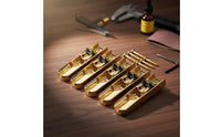 5 Pieces Split Design Bass Bridge Long-Lasting Metal Construction Individual Bass Bridge Set Instrument Accessory Robust Duty