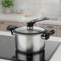 304 Steel Pressure Pot Versatile Mini Pressure Pot Locking Lid Cooking Pot Multiple Safety Features for Home Cooks